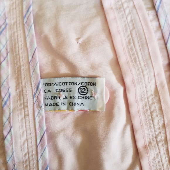 Vintage 90s, pale pink, fitted, cotton jacket/blazer, S, US 12P, Reitmans - Picture 5 of 7